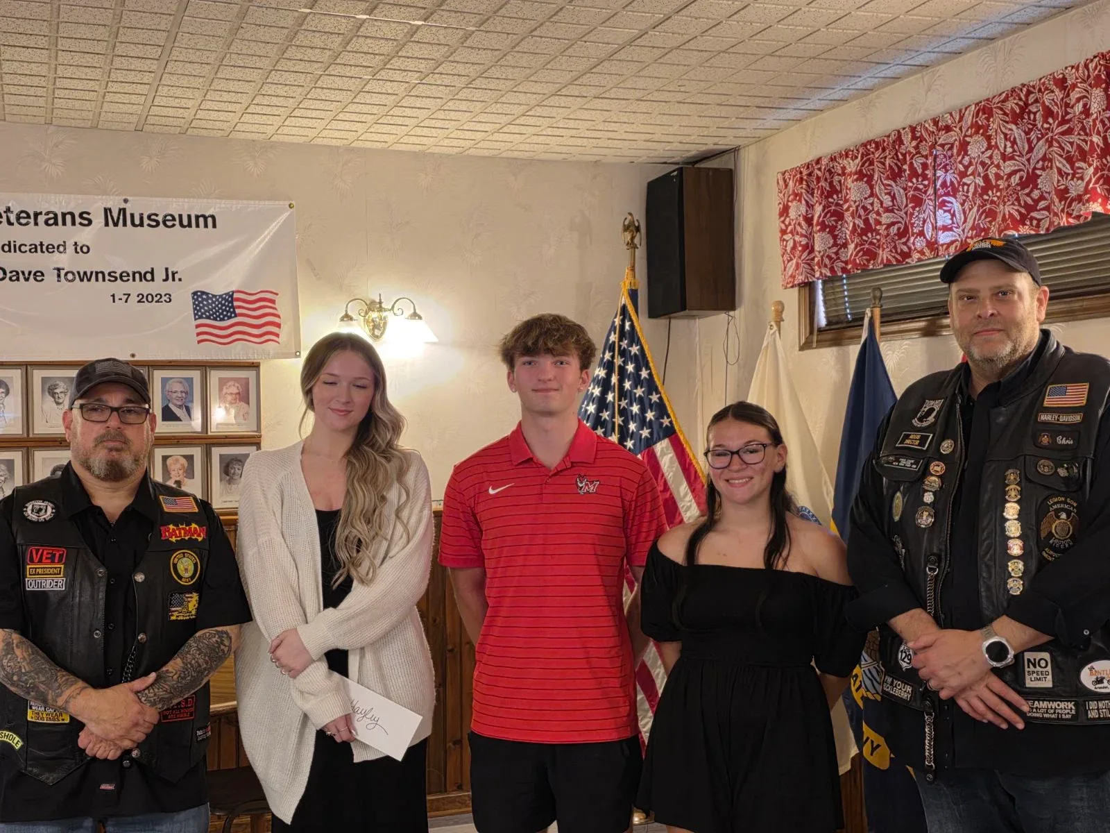 ALR Post 259 members standing with the 2025 to 2026 Legacy Scholarship recipients